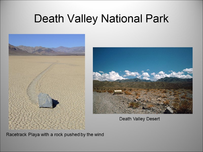 Death Valley National Park Racetrack Playa with a rock pushed by the wind 